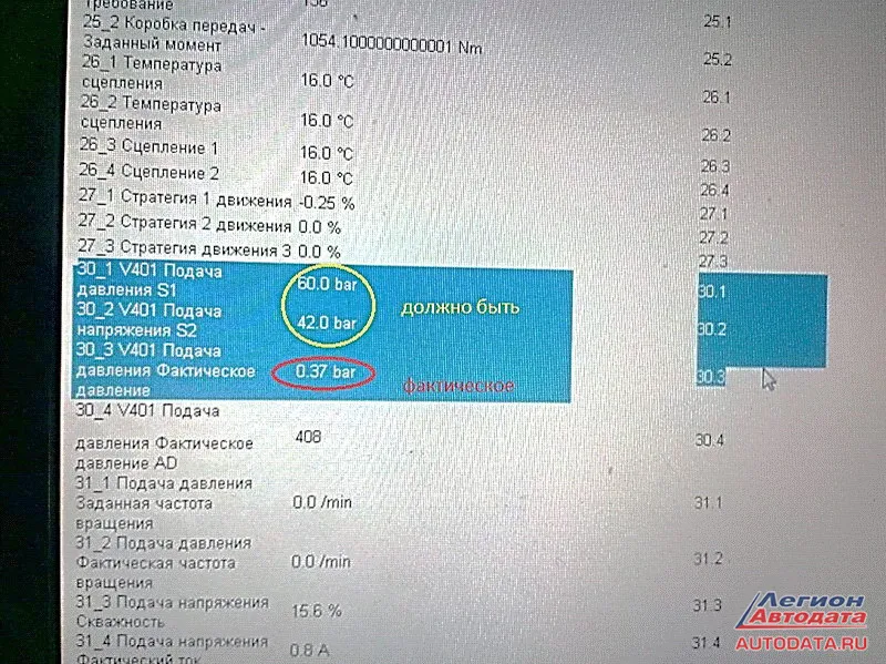 При поломке видим 0,37 бар, масло-то утекло всё.