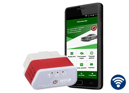диагностический адаптер ELM327 Wi-Fi M и MotorData OBD