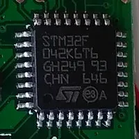 Данная модель построена с использованием микросхемы STMicroelectronics STM32F042.