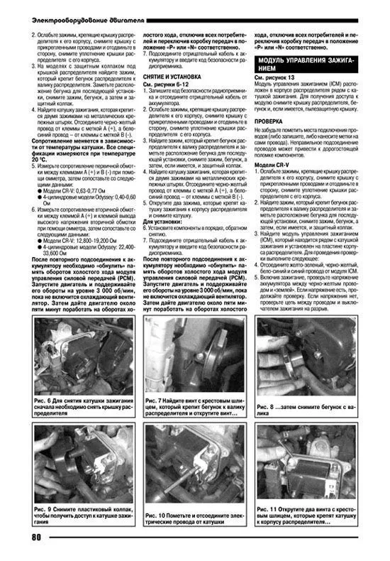 Книга Honda CR-V 1995-2001, Odyssey 1994-1999 бензин, электросхемы. Руководство по ремонту и эксплуатации автомобиля. Автонавигатор Книга Honda CR-V 1995-2001, Odyssey 1994-1999 бензин, электросхемы. Руководство по ремонту и эксплуатации автомобиля. Автонавигатор