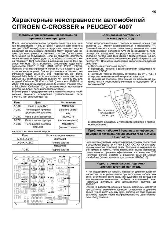 Книга Peugeot 4007, Citroen C-Crosser с 2007, рестайлинг с 2009 бензин, каталог з/ч, электросхемы. Руководство по ремонту и эксплуатации автомобиля. Профессионал. Легион-Aвтодата Книга Peugeot 4007, Citroen C-Crosser с 2007, рестайлинг с 2009 бензин, каталог з/ч, электросхемы. Руководство по ремонту и эксплуатации автомобиля. Профессионал. Легион-Aвтодата