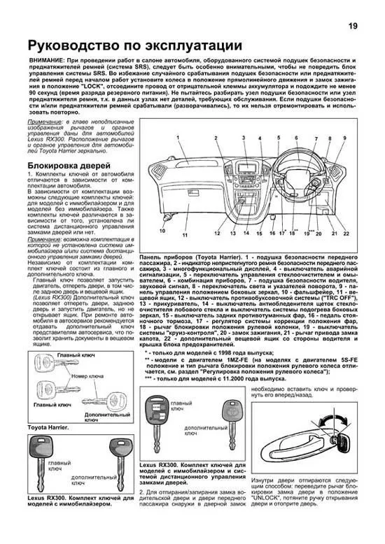 Книга Lexus RX300, Toyota Harrier 1997-2003 бензин, электросхемы, каталог запчастей. Руководство по ремонту и эксплуатации автомобиля. Профессионал. Легион-Aвтодата Книга Lexus RX300, Toyota Harrier 1997-2003 бензин, электросхемы, каталог запчастей. Руководство по ремонту и эксплуатации автомобиля. Профессионал. Легион-Aвтодата