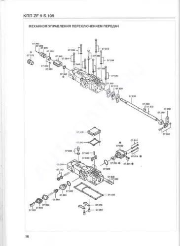 Книга Коробки переключения передач ZF 9 S 109, каталог з/ч. Руководство по ремонту и эксплуатации. Терция